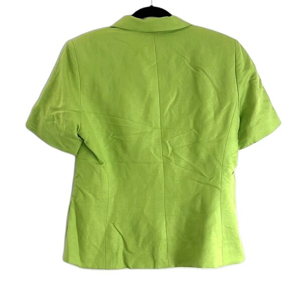 Rena Rowan 2 Piece Skirt Suit Floral Skirt Solid Jacket Lime Green Size 10 - Picture 5 of 16